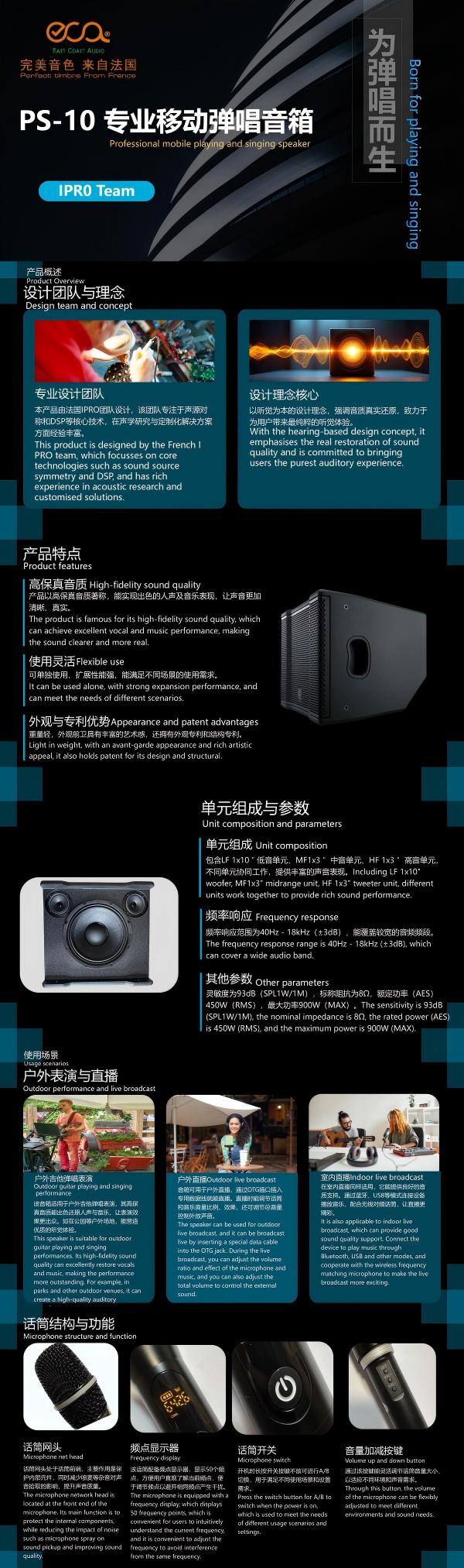 ECA ps10弹唱音箱中英文解析